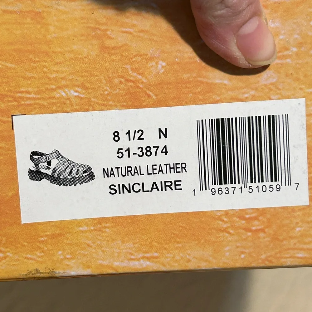 Tan Woven Leather Sandals - Picture 5 of 7